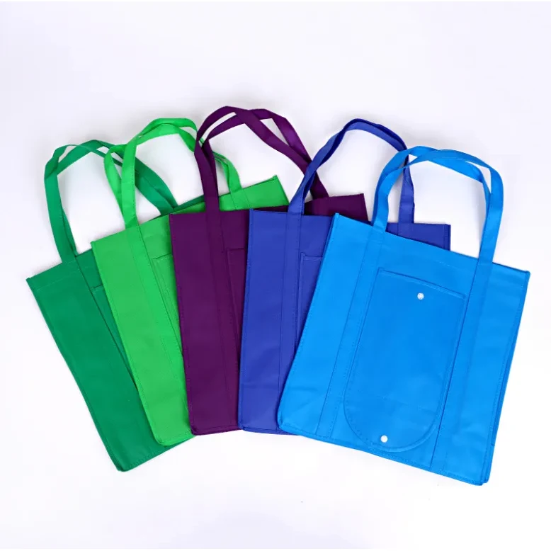 80 GSM Foldable Non Woven Tote Bag W/Snap 1