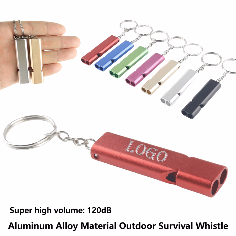 Military-Grade Aluminum Survival Whistle - 120dB Dual-Power Signal Device for Hiking/Emergency Prep