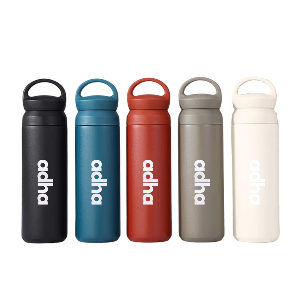 17 Oz. Stainless Steel Insulated Vacuum Bottle w/ Handle Lid 1
