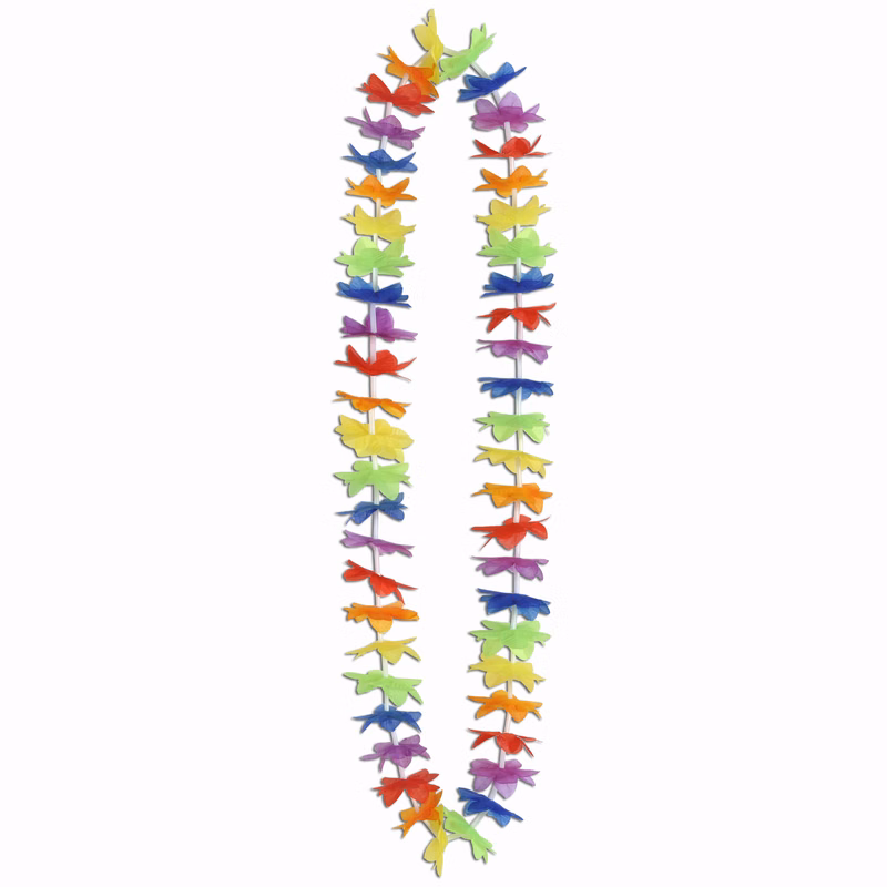 Silk Rainbow Floral Lei