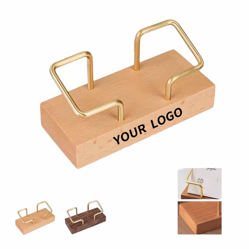 Stylish Business Card Holder with Metal Finish