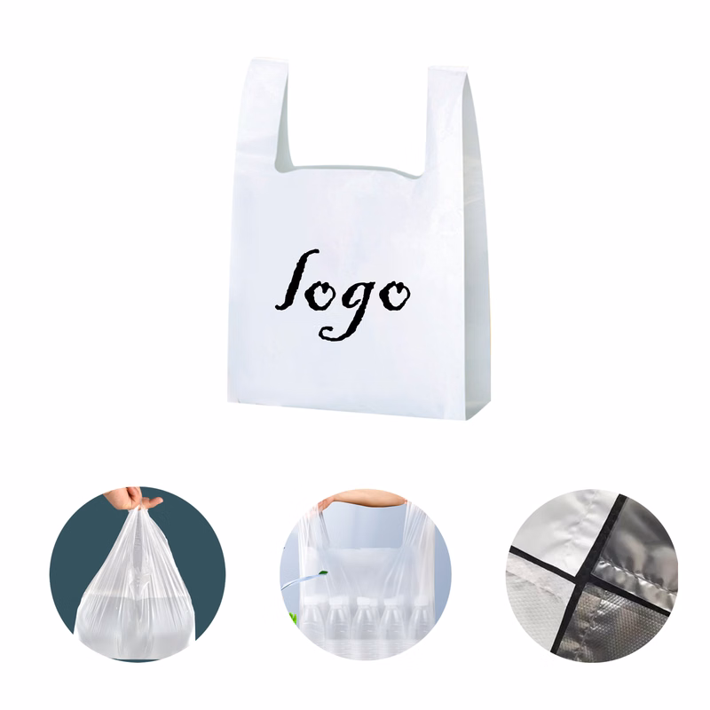 MOQ1000 Food Grade 5 Mil Durable Grocery Bags