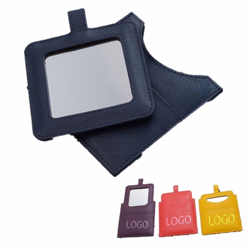 Square Shape Leather Make Up Mirror
