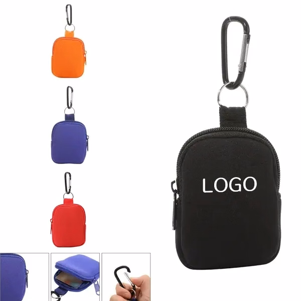 Neoprene Waist Bag with Adjustable Belt Pouch and Zipper