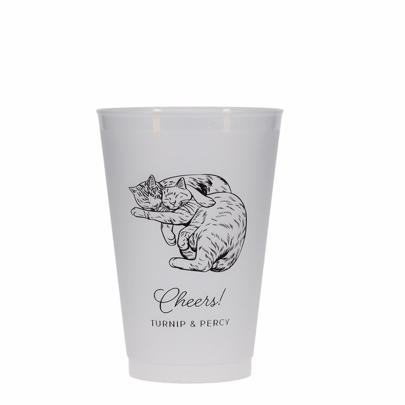 20 oz Frost-Flex Plastic Cup Frosted Tradition Print