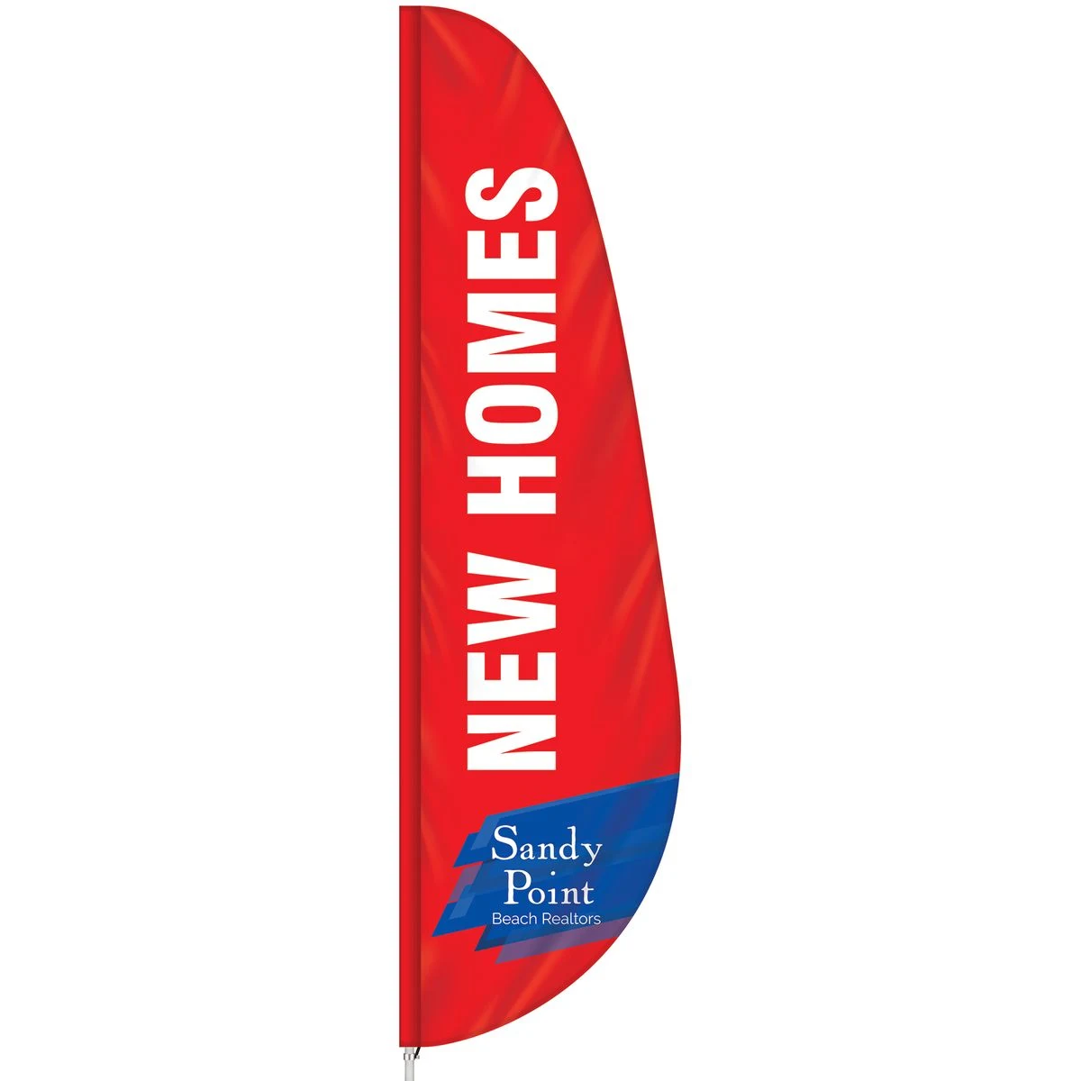 3' x 12' Custom Single Reverse Feather Flag 1