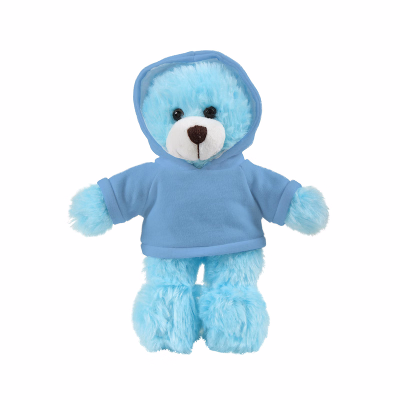soft plush Blue Bear with hoodie