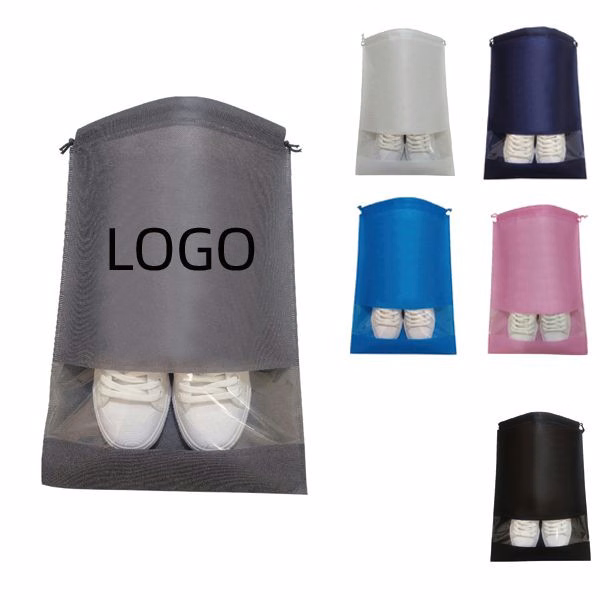 Drawstring Shoe Bag W/ Clear Window