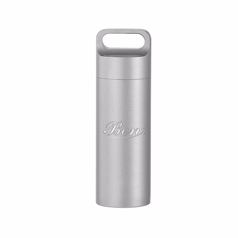 Portable Pure Titanium Pill Bottle