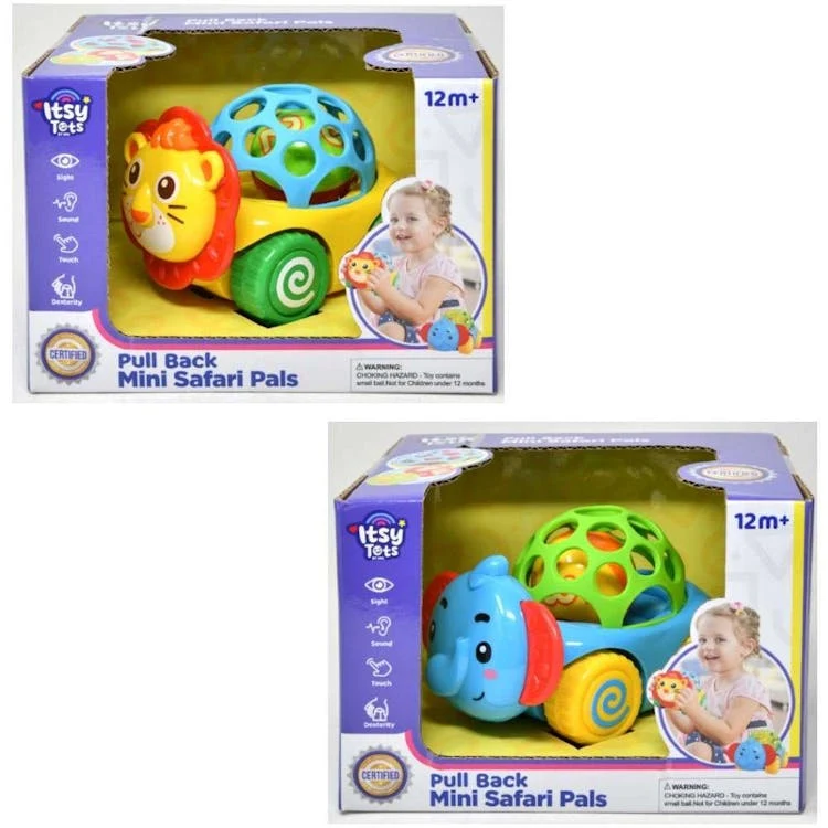 Pull Back Mini Elephant and Lion in Car 1