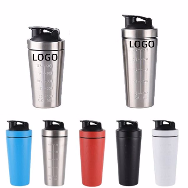 23 oz Stainless Steel Sports Shaker Bottle