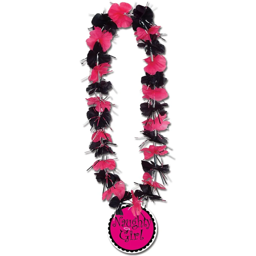 Bachelorette Party Leis - Pink & Black 33" 1