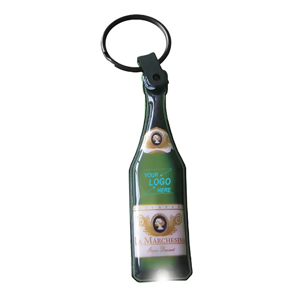 Personalized LED Wine Bottle Keychain Flashlight 1