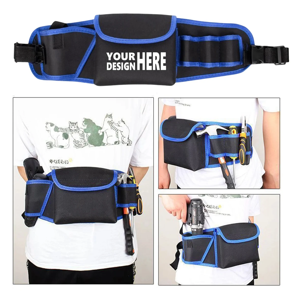Heavy-Duty Canvas Tool Storage Waist Pack Free Shipping 1