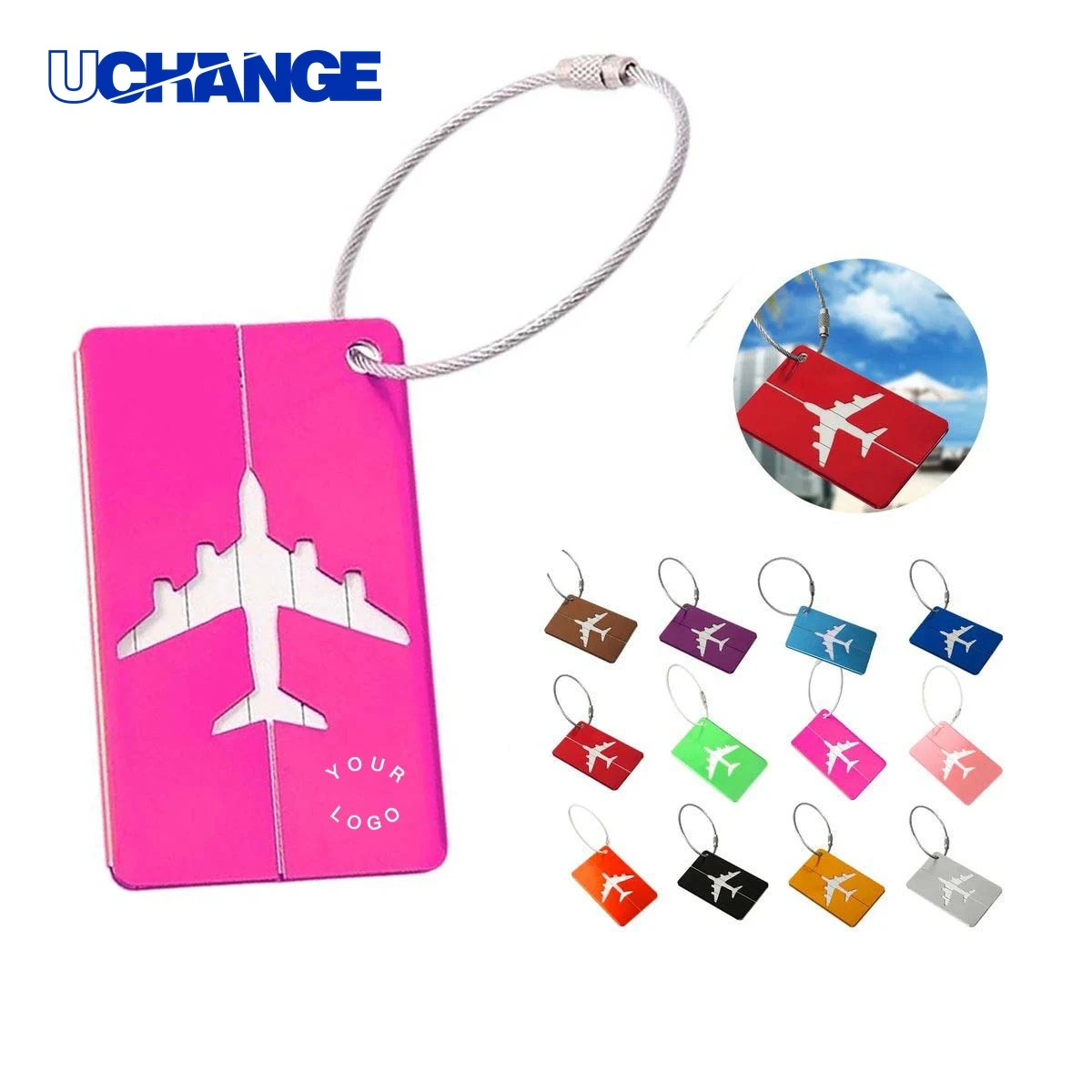 Aluminum Travel Tag Label with Laser Engraving for Luggage 1