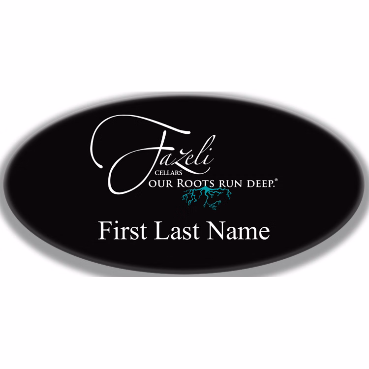 Cyclops Economy Full Color name badge oval. 1.5 x 3"