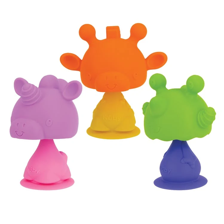 Nuby Silicone Bobble Head Character Teethers - Assorted 3M+ 1