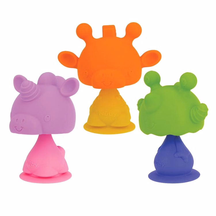 Nuby Silicone Bobble Head Character Teethers - Assorted 3M+
