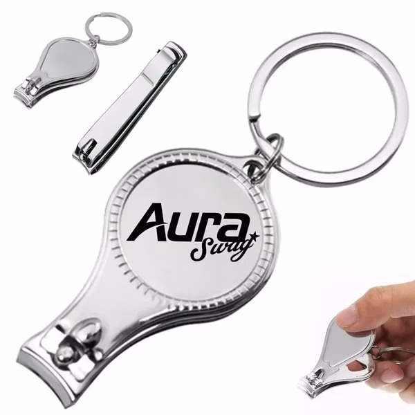 Custom 3.54 Inch Stainless Steel Nail Clipper Keychain Precise — Daily Grooming