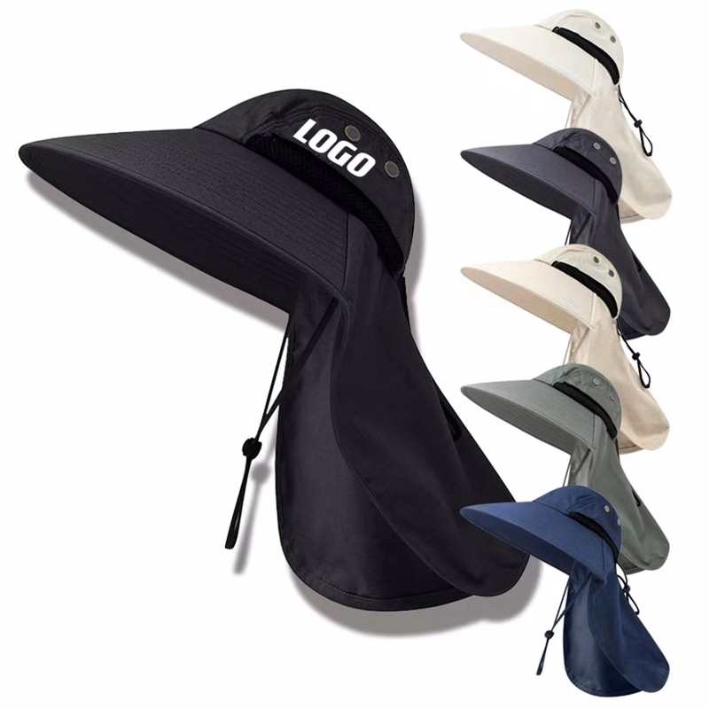 Protection Sun Caps With Large Neck Flap