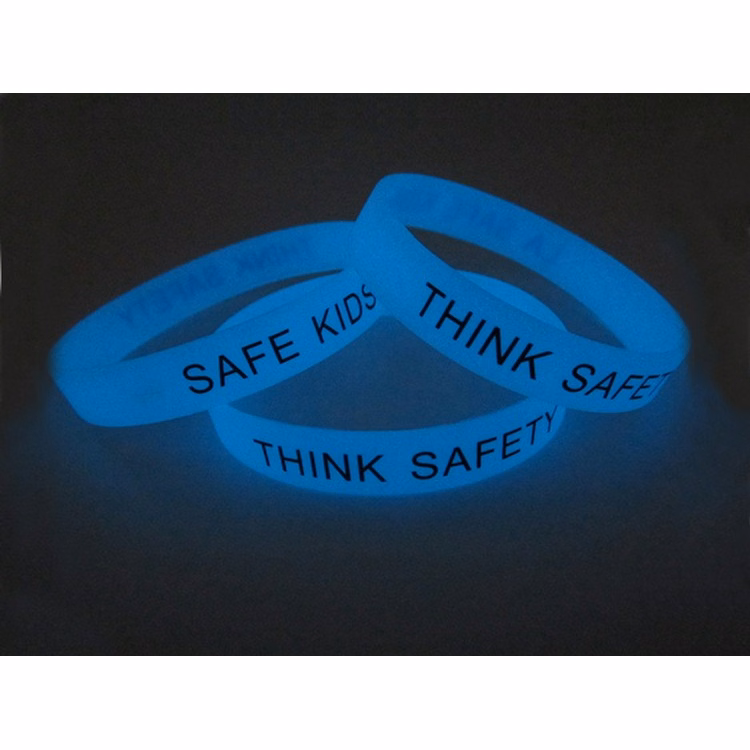 Customized Glow in Dark Silicone Bracelets
