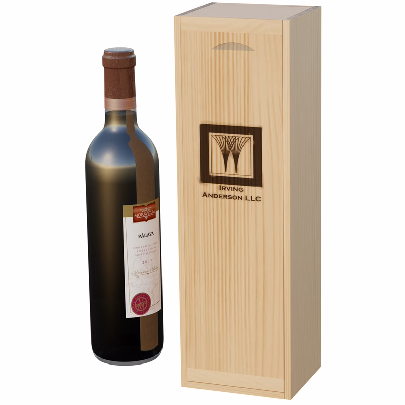 One Bottle Wine Box with Branded Image