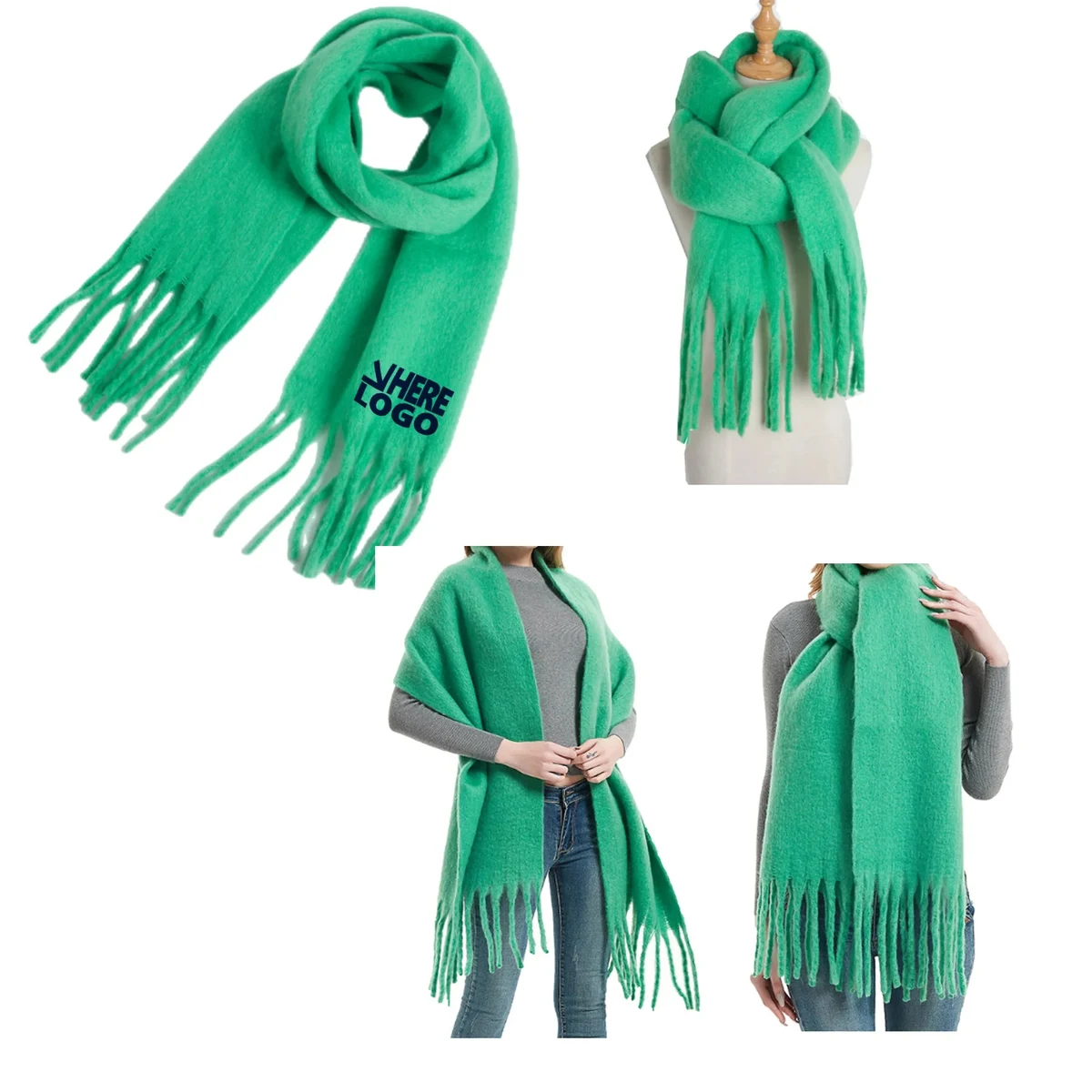 Winter Women's Tassel Scarf Shawl 1