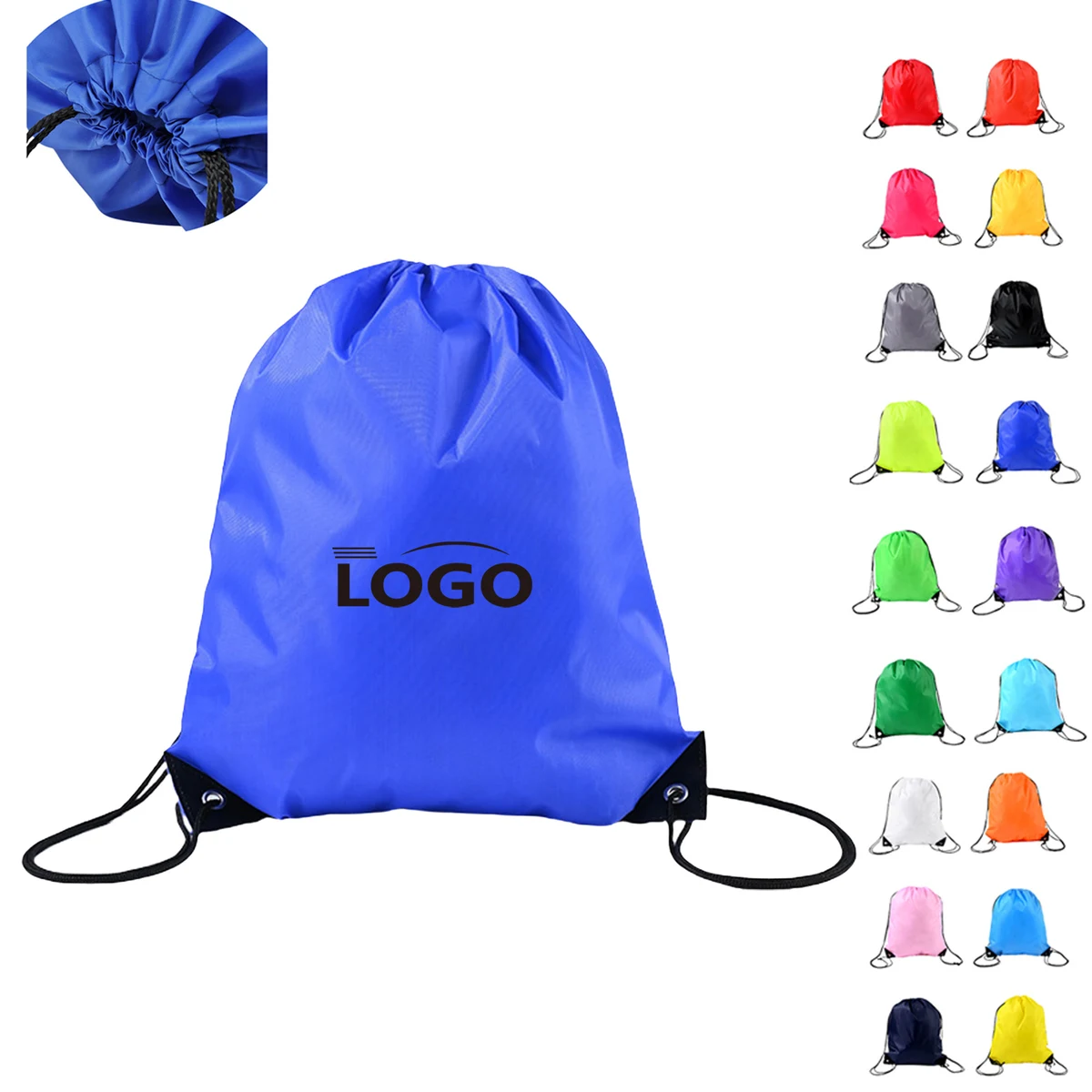Custom Logo Drawstring Backpack 1
