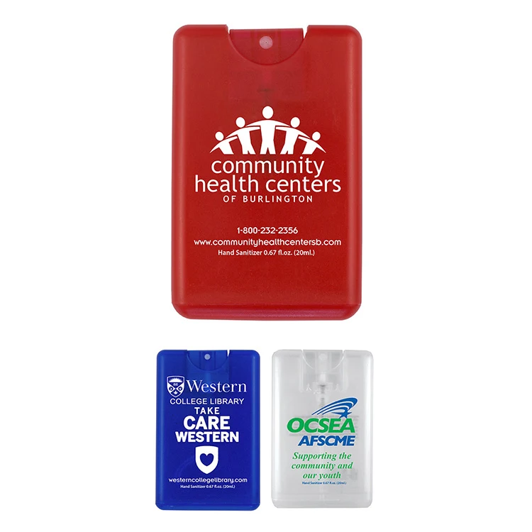 20 ml. Antibacterial Hand Sanitizer Spray in Credit Card Shape Bottle (Spot Color Print) 1