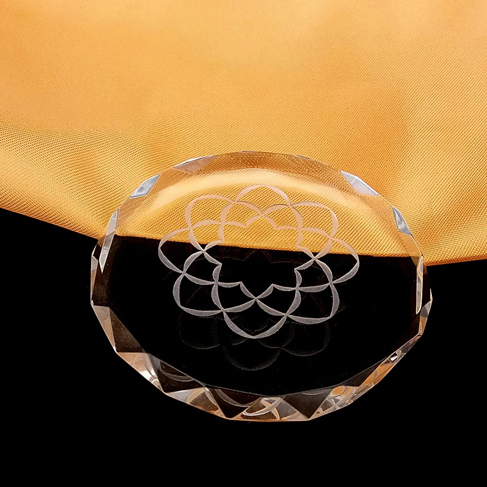 3 Inch Optical Crystal Round Paperweight 1