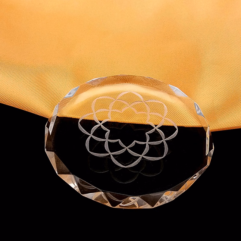 3 Inch Optical Crystal Round Paperweight