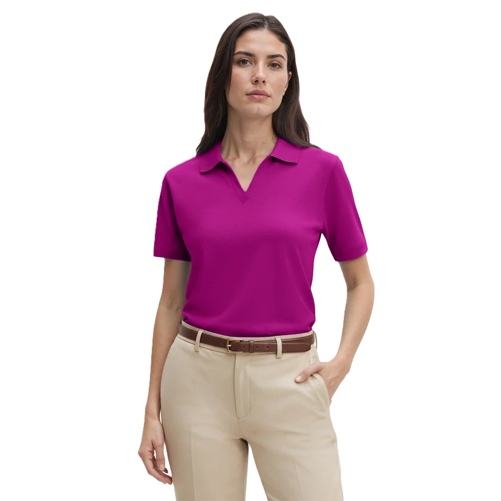 Ladies' Superblend V-Neck Polo 1