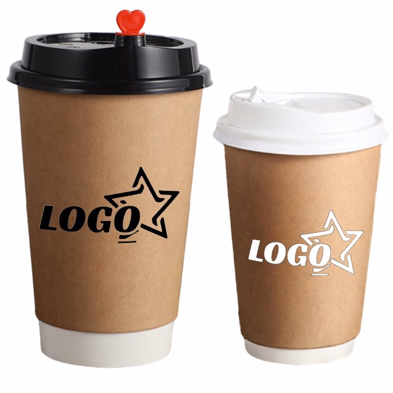 12/16/22Oz. Kraft Disposable Coffee Paper Cup 