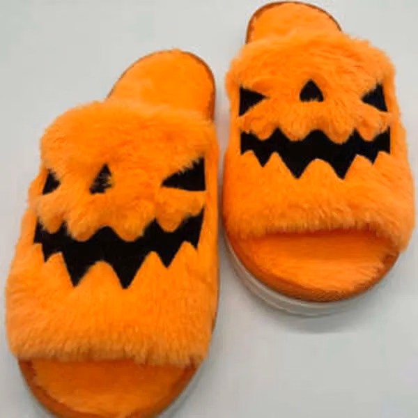 2023 Bedroom Ladies Slippers Halloween Pumpkin