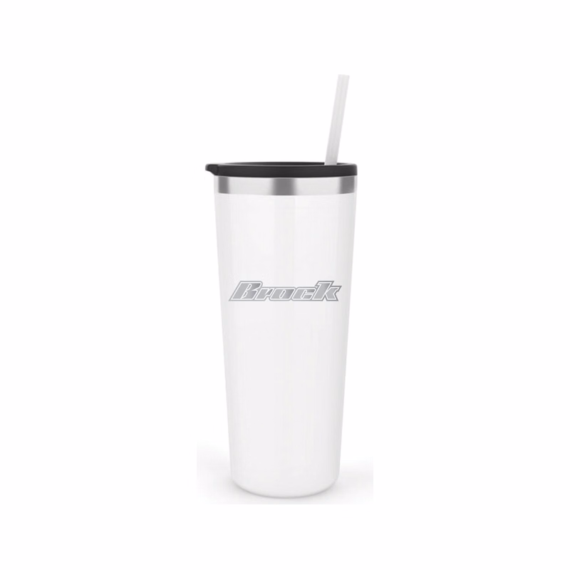 22 Oz. Maars White Roadie Tumbler w/Straw