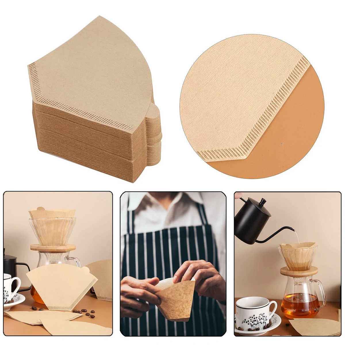 Natural Unbleached Coffee Filter 1