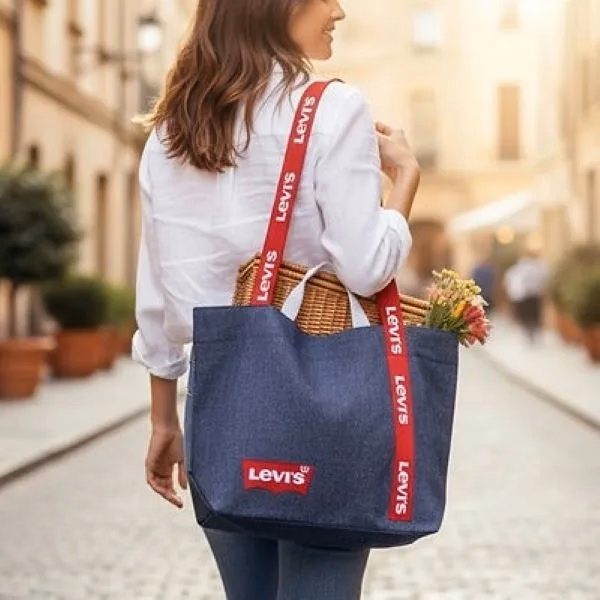 Denim MonoStrap Tote Bag