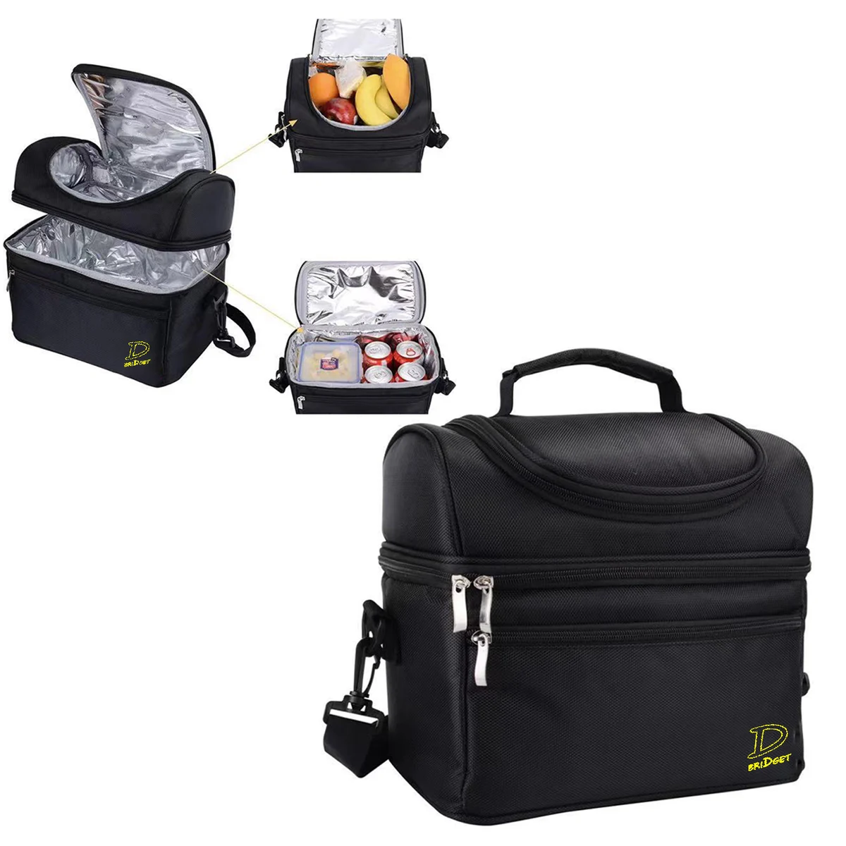 Insulated Double Deck Lunch Bag 1