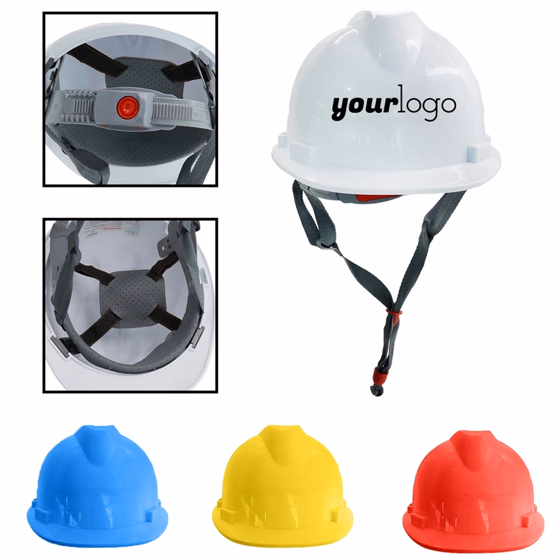 High-Density HDPE Construction Hard Hat with Full Brim and Venting