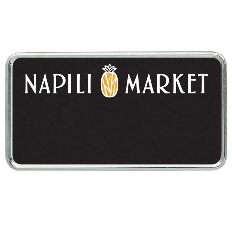 Metal Framed Badge 1.5"X2.875" (Screened - No Personalization) 1