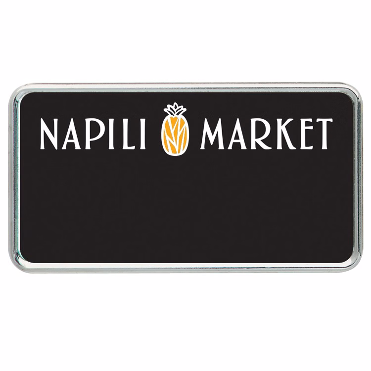Metal Framed Badge 1.5"X2.875" (Screened - No Personalization)
