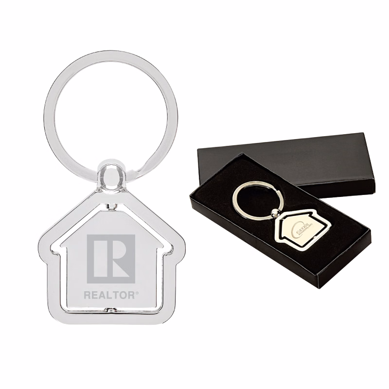 House Shaped Center Spinning Keyring