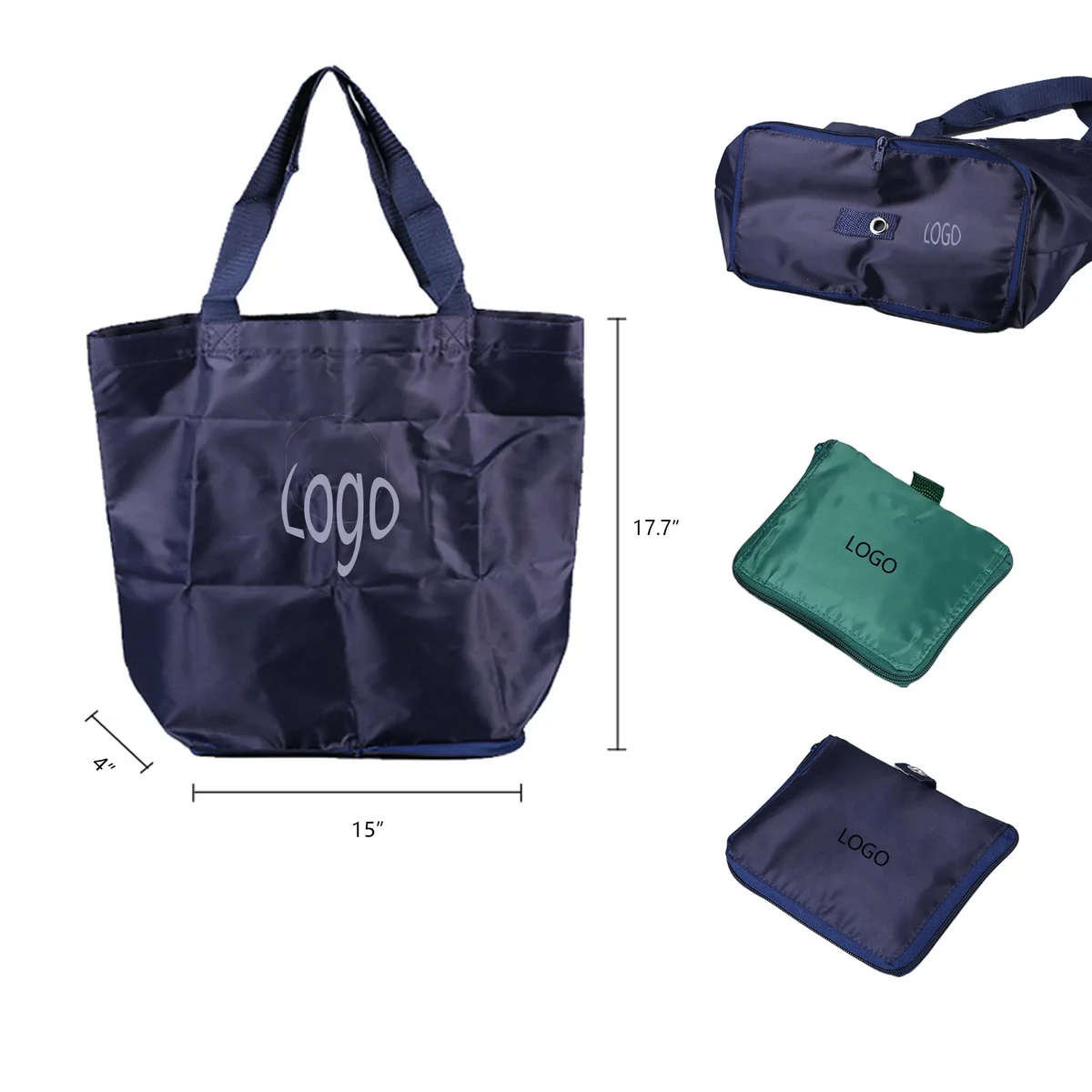 Reusable Foldable Printed Nylon Bag 1