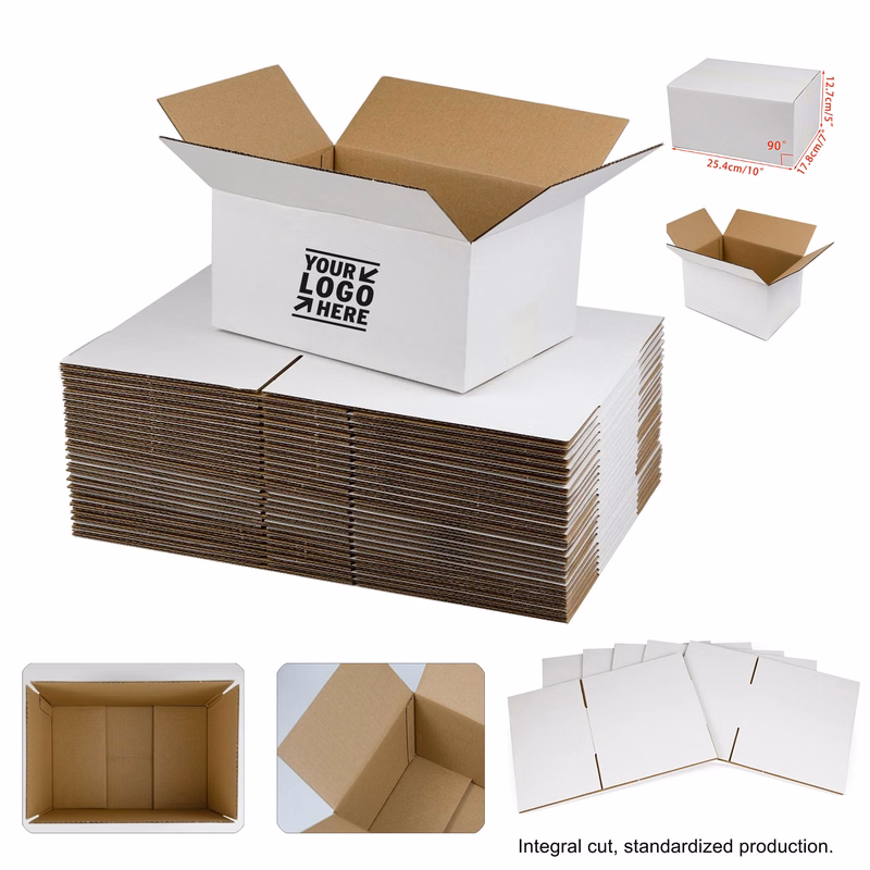 Bussiness 10x7x5 Inches Corrugated Cardboard Packing Shipping Crush Resistant Box