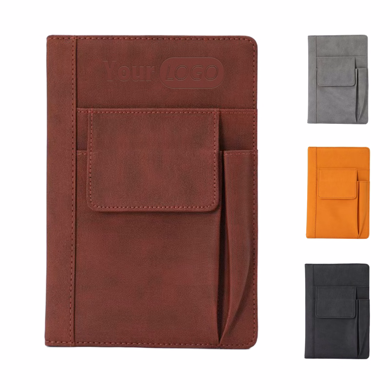 Pu Soft Cover A5 Flat Bound Pocket Notebook