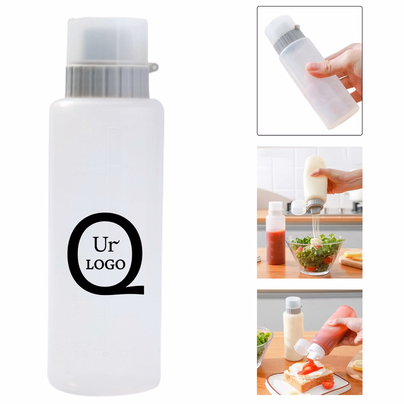 11.84 Oz Kitchen Sauce Squeeze Bottle W/ Brush-Shaped Nozzle