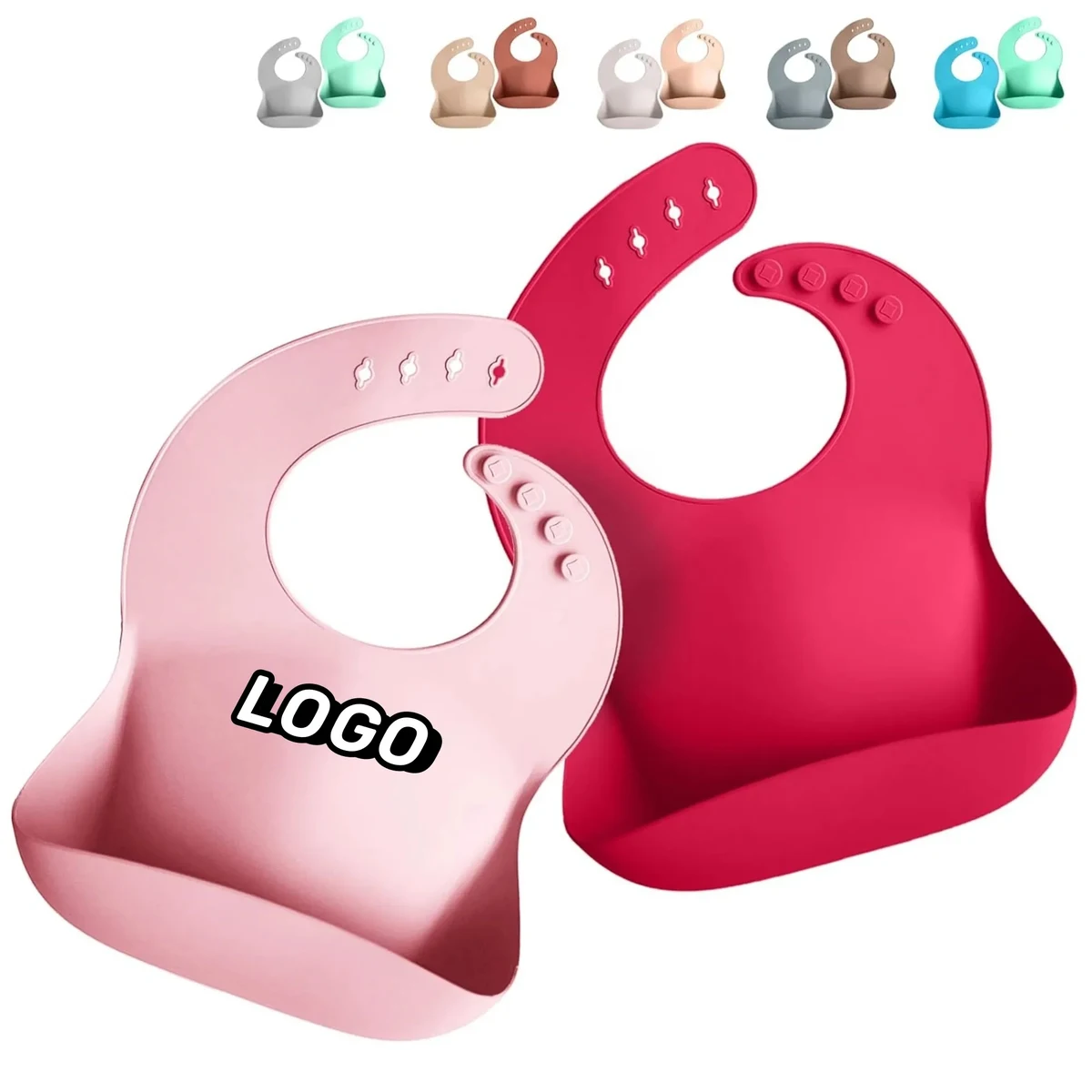 Soft Waterproof Silicone Baby Bibs 1