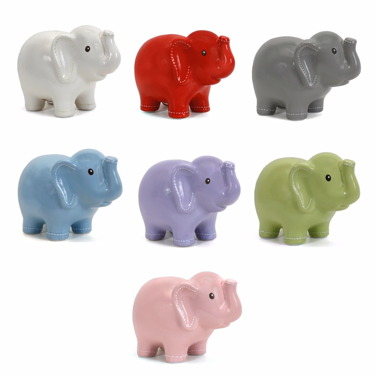 Jumbo Dolomite Ceramic Elephant Bank