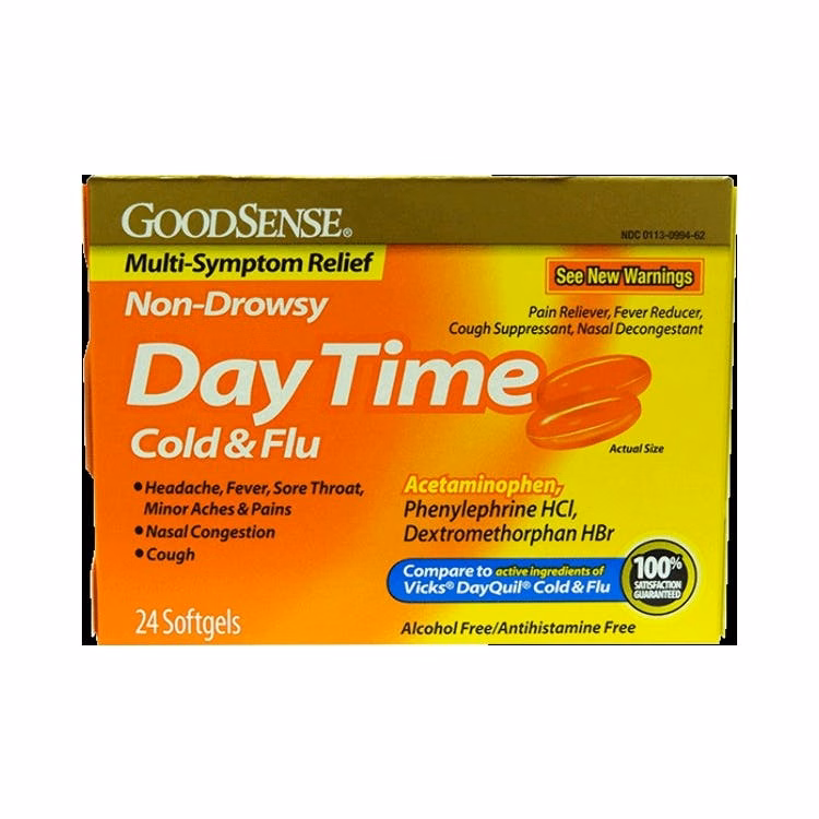 Daytime Cold & Flu Liquid Softgels - Non-Drowsy 24 Pack