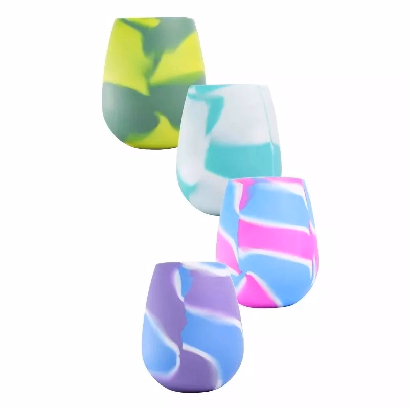 Colorful Silicone Wine Glasses